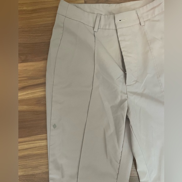 Khaki Petite Seam Detail Flare Leg Pants - Picture 6 of 9